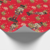 Nutcracker Red Classic Muster Geschenkpapier (Ecke)