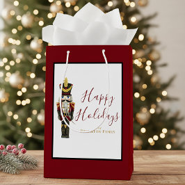 Nutcracker Red Happy Holidays Classic Christmas Mittlere Geschenktüte