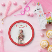 Nutcracker Red Magic Birthday Pappteller (Party)