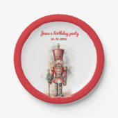 Nutcracker Red Magic Birthday Pappteller (Vorderseite)