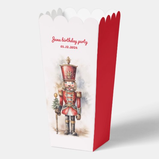 Nutcracker Red Magical Birthday Popcorn Geschenkschachtel (Rückseite)