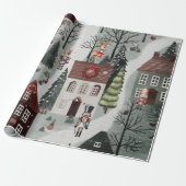Nutcracker Reindeer Village Weihnachten Geschenkpapier (Ungerollt)