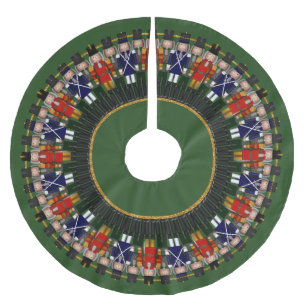 Nutcracker Ring-Christmas Tree Skirt Polyester Weihnachtsbaumdecke