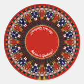 Nutcracker Ring-Foto-Aufkleber Classic Round Stick Runder Aufkleber (Vorderseite)