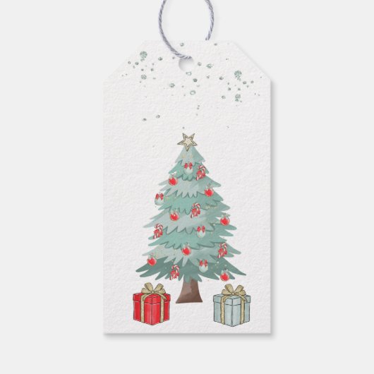 Nutcracker, Rock, Pferd und Weihnachtsbaum Geschenkanhänger (Rückseite)