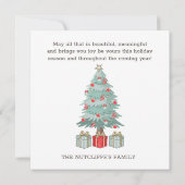 Nutcracker Rocking Horse Weihnachtsbaum-Flachkarte (Rückseite)