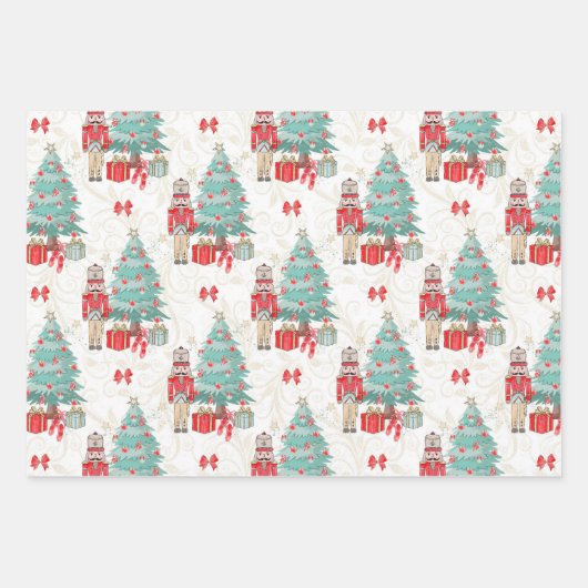 Nutcracker, Rockpferd, Weihnachtsbaum Geschenkpapier Set (Vorderseite 3)