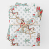 Nutcracker, Rockpferd, Weihnachtsbaum Geschenkpapier Set (Beispiel)
