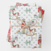 Nutcracker, Rockpferd, Weihnachtsbaum Geschenkpapier Set (Beispiel)