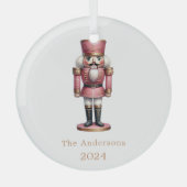 Nutcracker Rosa Ornament Aus Glas (Vorderseite)