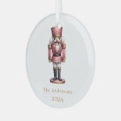 Nutcracker Rosa Ornament Aus Glas (Vorderseite links)