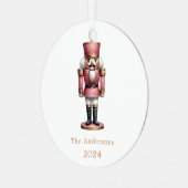 Nutcracker Rosa Ornament Aus Metall (Vorderseite links)