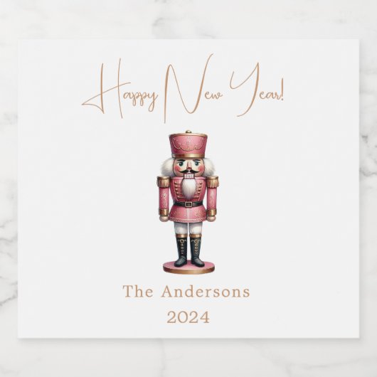 Nutcracker Rosa Schaumweinetikett (Einzelnes Label)