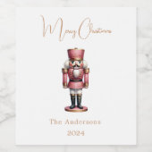 Nutcracker Rosa Weinetikett (Einzelnes Label)