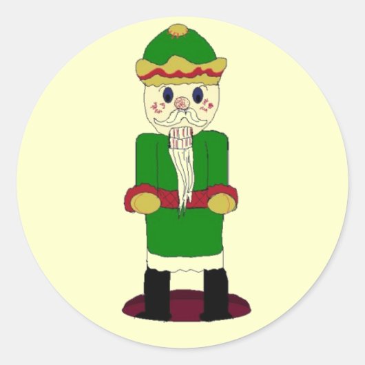 Nutcracker Runder Aufkleber (Vorderseite)