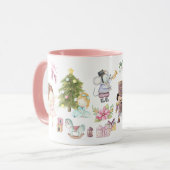 Nutcracker Scene Weihnachtsfeier Tasse (Vorderseite Links)