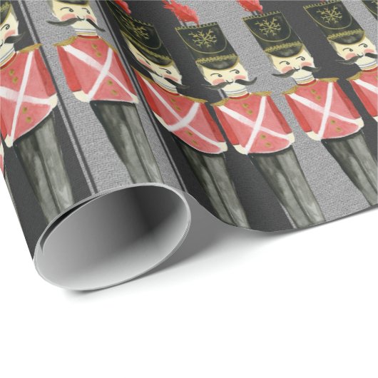 NUTCRACKER SCHWARZ- UND GRAUENGESCHENKE WRAP GESCHENKPAPIER (Rolleneckpunkt)