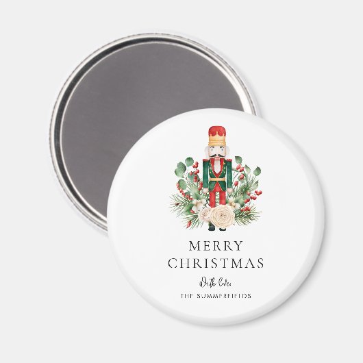 Nutcracker Script Family Foliage Christmas Holiday Magnet (Vorderseite/Rückseite)
