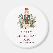 Nutcracker Script Greenery Christmas Holiday Magnet (Vorne)