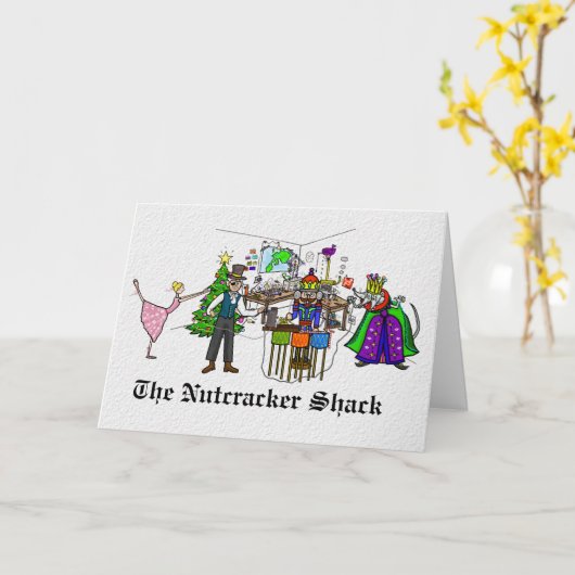 Nutcracker Shack Ham Radio Weihnachtskarte Karte (Gelbe Blume)
