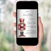 Nutcracker Silber Weihnachts-Party Einladung
