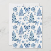 Nutcracker silberblau-blauer Bug Weihnachten Party Einladung (Rückseite)