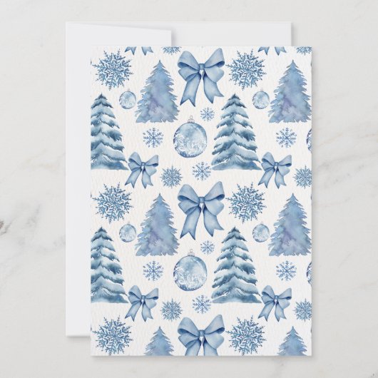 Nutcracker silberblau-blauer Bug Weihnachten Party Einladung (Rückseite)