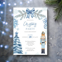 Nutcracker silberblau-blauer Bug Weihnachten Party