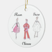 Nutcracker Snow/Chinesisch/Blume Keepake Ornament (Links)