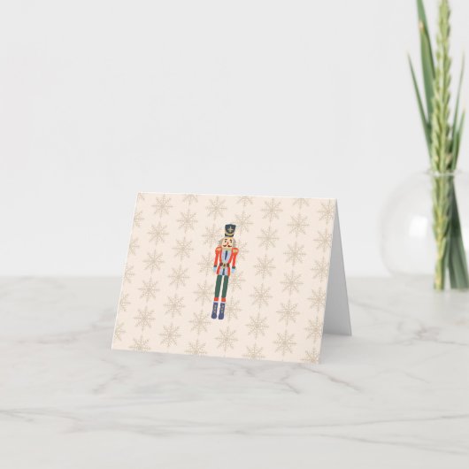 Nutcracker Snowflake Pattern Painting Dankeskarte (Vorderseite)
