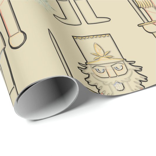 Nutcracker Snowflakes Geschenkpapier (Rolleneckpunkt)