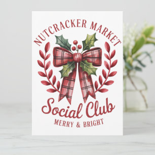 Nutcracker Social Club Einkaufsmarkt Gruppe  Feiertagskarte
