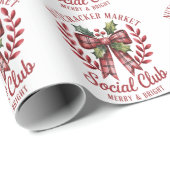 Nutcracker Social Club Shopping Market Group  Geschenkpapier (Rolleneckpunkt)