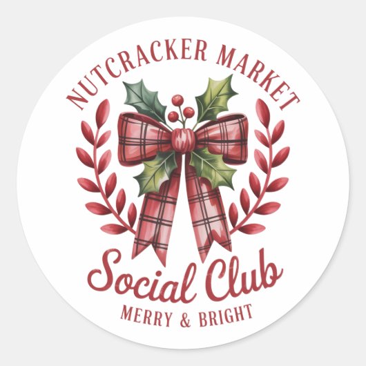 Nutcracker Social Club Shopping Market Group Runder Aufkleber (Vorderseite)