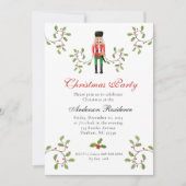 Nutcracker Soldat & Holly Weihnachtsfest Party Ankündigung (Vorderseite)