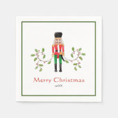 Nutcracker Soldat Weihnachtsfest Party Serviette (Vorderseite)