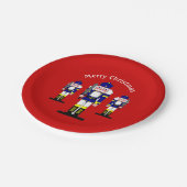 Nutcracker Soldier Ballet Frohe Weihnachts-Party Pappteller (Schrägansicht)