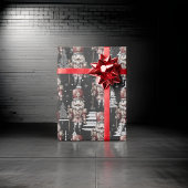 Nutcracker Soldier Captain Christmas Trees Geschenkpapier