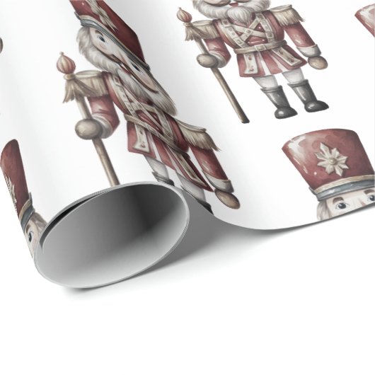 Nutcracker Soldier Captain White Beard Geschenkpapier (Rolleneckpunkt)