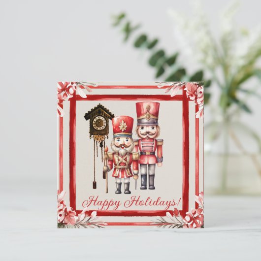 Nutcracker Soldier Clockmakers-Kuckuck Einladung (Stehend Vorderseite)