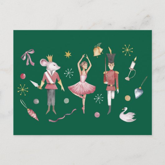 Nutcracker Soldier Frohe Weihnachten Postkarte (Vorderseite)