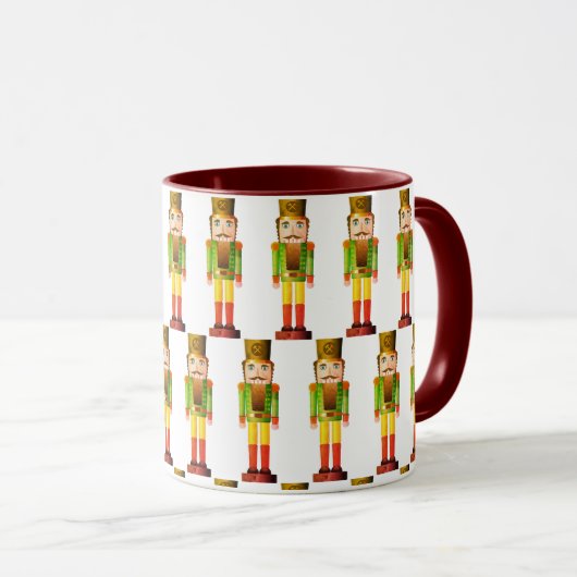 Nutcracker Soldier Green Christmas Tasse (VorderseiteRechts)
