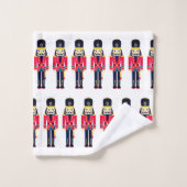 Nutcracker Soldier Hübsch Personalize Christmas Ba Badhandtuch Set (Waschlappen)