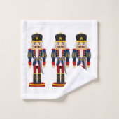 Nutcracker Soldier Hübsches Weihnachtsbadehandtuch Badhandtuch Set (Waschlappen)