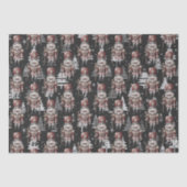 Nutcracker Soldier Kapitän Christmas White Trees Seidenpapier (Vorderseite)