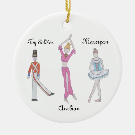 Nutcracker Soldier/Marzipan/Arabian-Ornament Keramik Ornament (Vorne)