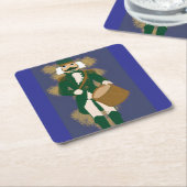 Nutcracker Soldier Paper Coasters Navy Blue Rechteckiger Pappuntersetzer (angewinkelt)