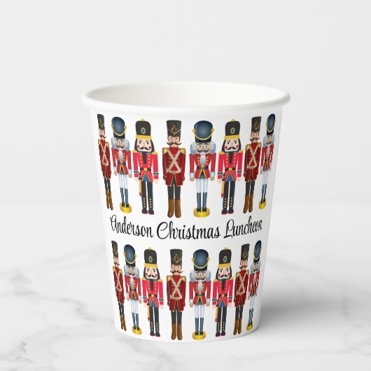 Nutcracker Soldier personalisieren Weihnachten Pappbecher (Rückseite)