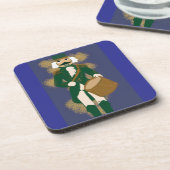 Nutcracker Soldier Plastic Coasters Navy Blue Getränkeuntersetzer (Linke Seite)