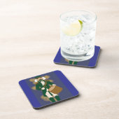 Nutcracker Soldier Plastic Coasters Navy Blue Getränkeuntersetzer (Rechte Seite)